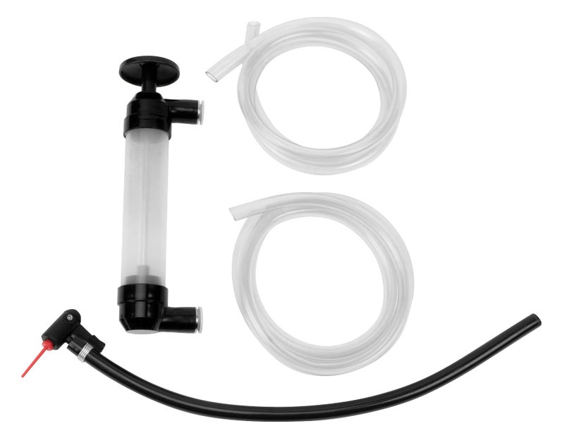 Performance Tool W1156 Grip Clip Transfer Pump/ Siphon Fluid Transfer Pump Kit for Water  Oil  Liquid  and Air  Black/Clear  48-inch Hoses - Image 4